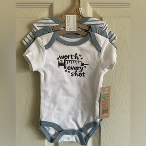 Chickpea Baby 3 pc Bodysuit Set - Worth every Shot
